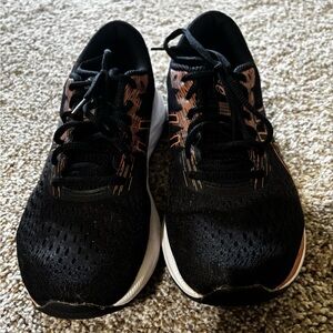 ASICS Women's Black with Rose Gold Accents Running Shoes